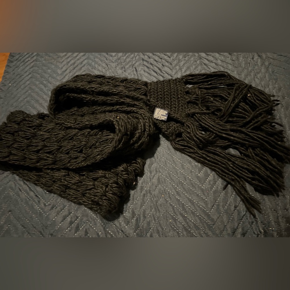 Scarf - Black Knit Style - Very Long